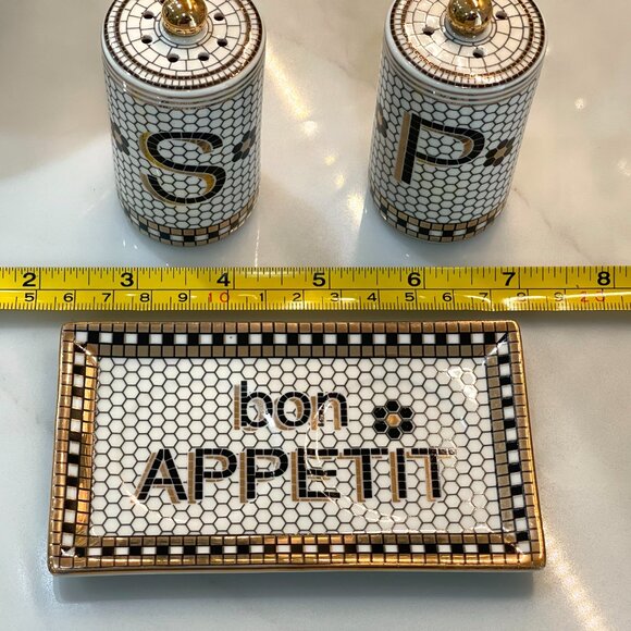 Subway Tile-Style Salt and Pepper Shaker Set -Anthropologie -NEW - Picture 13 of 16